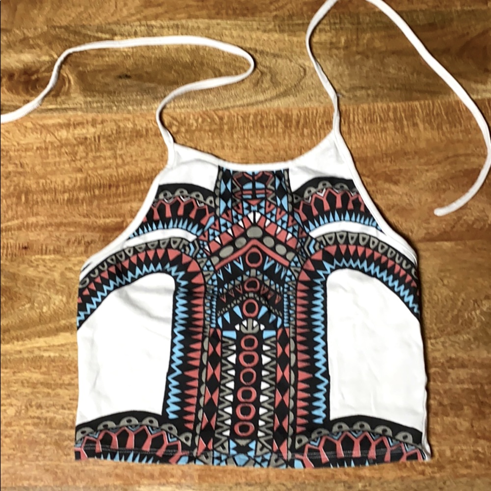 Crop Aztec print tank